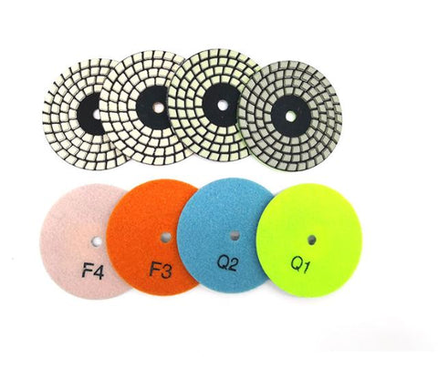 4"(100MM) 4 STEP DIAMOND POLISHING PADS