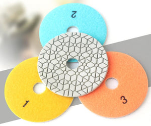 3 STEP WET/DRY DIAMOND POLISHING PADS 4 INCH(100MM)