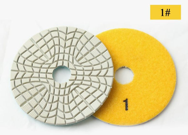 Premium 100mm 4 inch dry/wet flexible 3 step polishing pads with 3.0mm thickness Diamond Granite Polishing Tool Marble Grinding