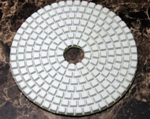 4" 7 SET WHITE DIAMOND POLISHING PAD WET USE