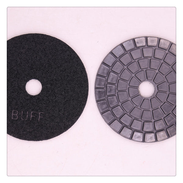 4Inch 100mm Wet Type Resin Diamond Black Buff Polishing Pads For Granite Concrete