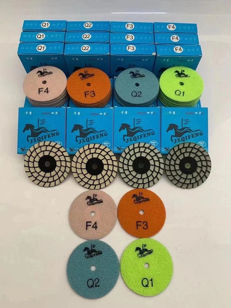 4"(100MM) 4 STEP DIAMOND POLISHING PADS